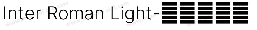 Inter Roman Light字体转换